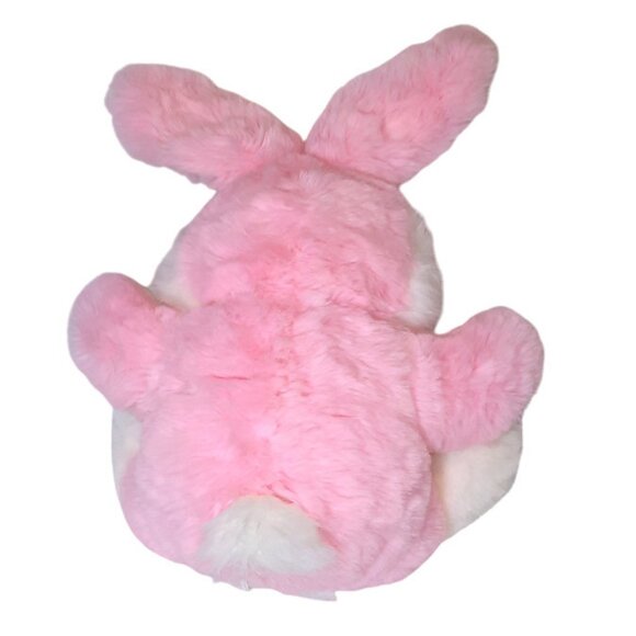 Vintage TB Toy Trading Pink Easter Bunny Rabbit Hoppy Hopster Tulips Plush 15" - Picture 4 of 7
